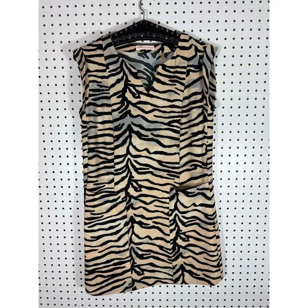 Rebecca Taylor tiger print dress size 2